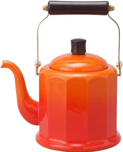 Vista 5 de Noda Horo Royal Classic Kettle 67.6 onzas líquidas, color rojo compatible con Ih200V