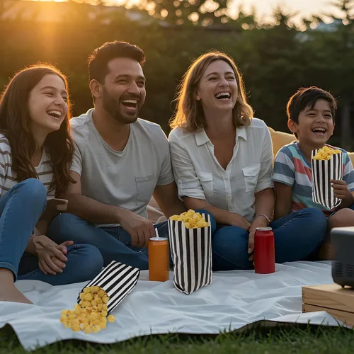 Vista 6 de 100 bolsas de papel para palomitas de maíz, porciones individuales, pequeñas bolsas de palomitas de maíz para fiestas, desechables, aperitivos