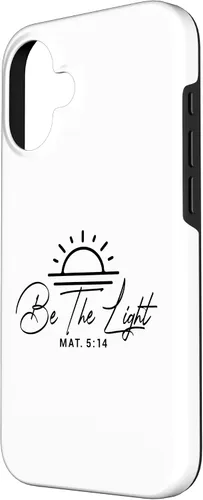 Vista 2 de Dichos cristianos y versos de la Biblia Mateo 5,14 Funda para iPhone 16