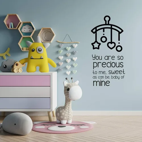Vista 4 de Precious to Me Stars - Calcomanías de pared con cita para bebés recién nacidos, para habitación de niñas, niños, habitación del bebé, guardería