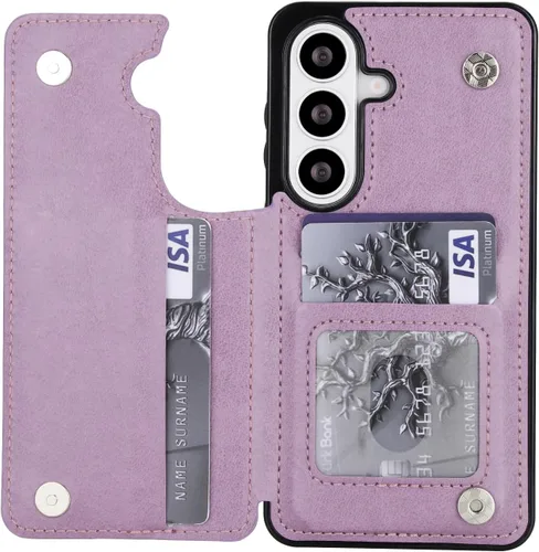 Vista 5 de Asuwish Funda de teléfono para Samsung Galaxy S26 5G con protector de pantalla de vidrio templado y tarjetero con soporte para tarjetero, soporte