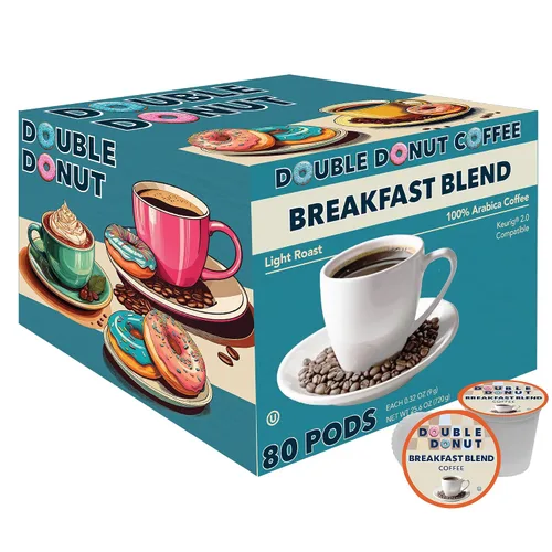 Vista 53 de Double Donut Coffee Cápsulas de café de arándanos, cápsulas de café con sabor a arándanos de una sola porción, café tostado medio para cafeteras