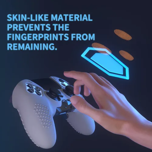 Vista 4 de PlayVital 3D Studded Edition Anti-Slip Silicone Cover Case for ps5 Edge Controller, Soft Rubber Protector Skin for ps5 Edge Wireless Controller with