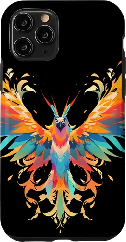 Vista 28 de Funda para iPhone 11 Rising Phoenix Fire Colorful Bird Open Wing Rebirth