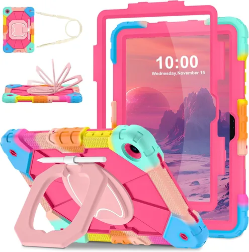 Vista 16 de WESOROL Funda para Galaxy Tab A11 Plus/A9 Plus de 11 pulgadas, a prueba de golpes para tableta Samsung A11+/A9+ con protector de pantalla con Negro