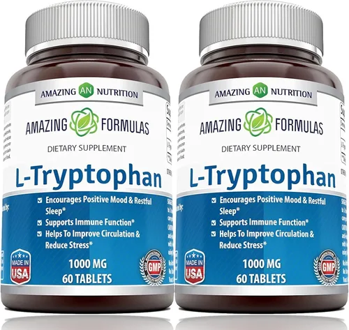 Vista 7 de Amazing Formulas L-triptófano 1000mg 60 tabletas Suplemento Sin OMG Sin gluten Fabricado en Estados Unidos