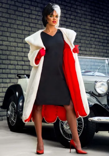 Vista 3 de Disfraz de Abrigo Cruella De Vil para Mujer de 101 Dálmatas de Disney Multicolor