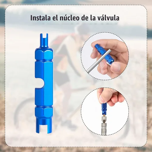 Vista 5 de Kit de reparación de núcleo de válvula para Presta, 4 núcleos de válvula, 4 tapas de núcleo de válvula, 4 tuercas, 2 tapas de plástico, 2