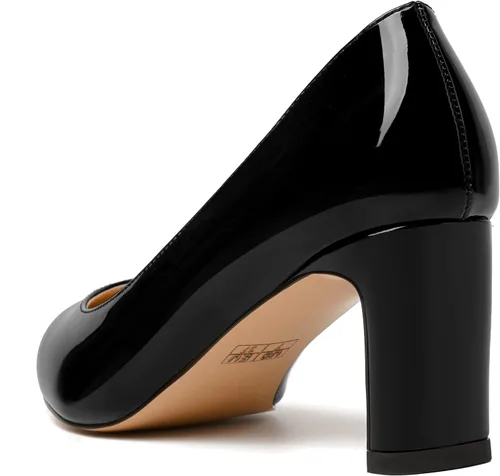 Vista 7 de NUMALEO Zapatos de tacón medio grueso para mujer, con puntera puntiaguda, de 2.5 pulgadas