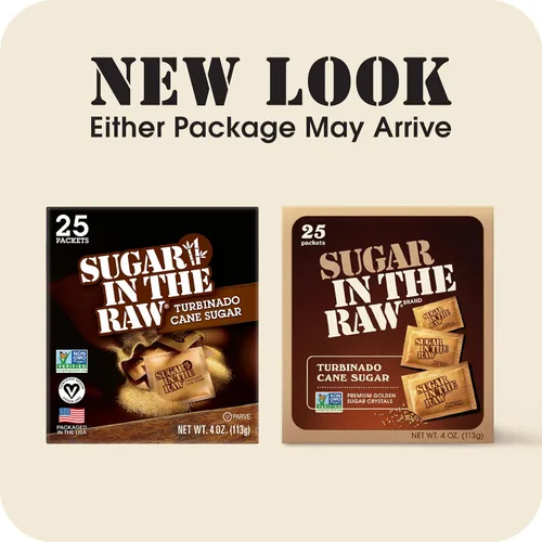 Vista 5 de Sugar In The Raw Turbinado Cane Sugar 2-Pack (25 paquetes individuales por caja), 4 oz Ea