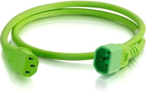 Vista 63 de Cable de alimentación C2G, cable de extensión corto, cable de extensión de alimentación, cable de alimentación de bloqueo, 10A, 250V, negro, 1 pie