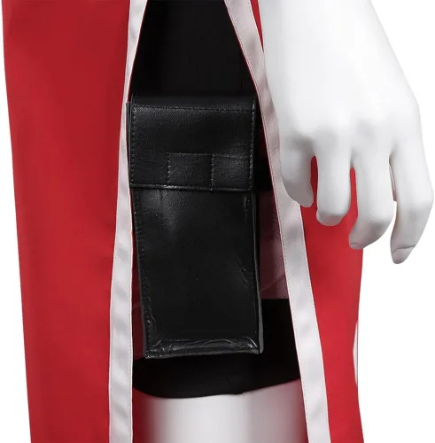 Vista 5 de Disfraz de anime para cosplay, vestido de anime, color rojo, con peluca para Halloween para mujer