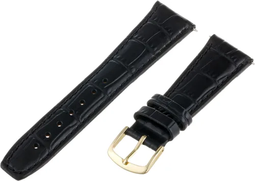 Vista 8 de Hadley-Roma Women's Alligator Grain Leather WatchStrap Negro