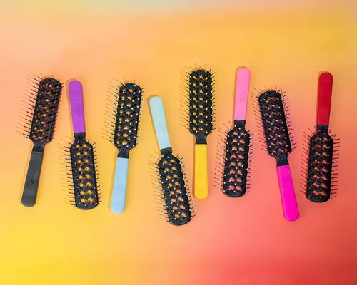 Vista 7 de Cricket Static Free Fast Flo Color Vent Hair Brush - Secado rápido y con secador, desenredante y peinado sin encrespamiento - Cerdas antiestáticas