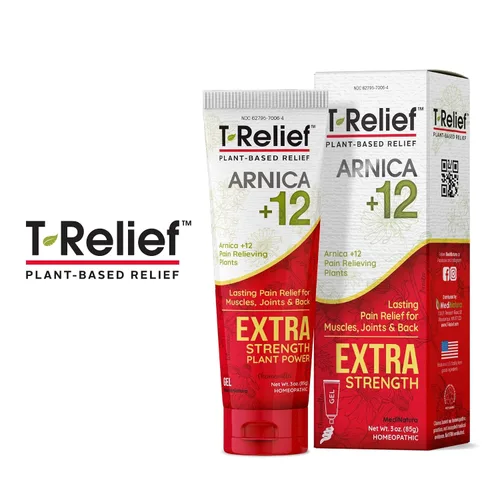 Vista 7 de MediNatura T-Relief - Gel de árnica extra fuerte + 12 activos naturales para aliviar el dolor de espalda, dolor de articulaciones, dolores