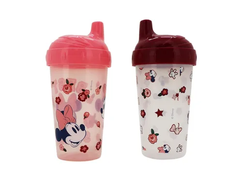 Vista 2 de Cudlie Disney Baby Girl - Paquete de 2 vasos duros de 10 onzas para bebé, mejor sonrisa
