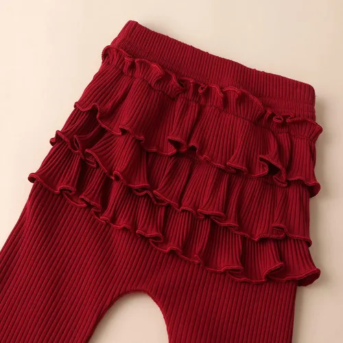 Vista 6 de Conjunto de mameluco y pantalón de manga larga para niña de 3 piezas
