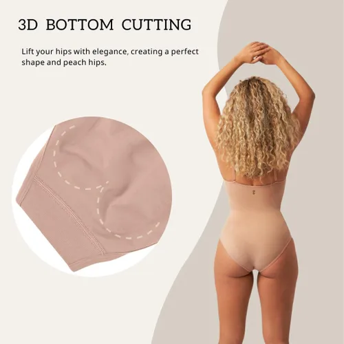 Vista 4 de SAFRIZ Body para mujer con control de abdomen, sin costuras, esculpiendo el cuerpo, camiseta sin mangas, tela dinámica de calidad (QDF)
