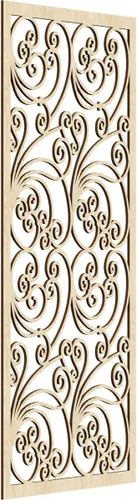 Vista 25 de 9 3/8"W x 24 3/8"H x 1/4"T Marilla Decorativos Paneles de Pared de Madera Calado, Abedul