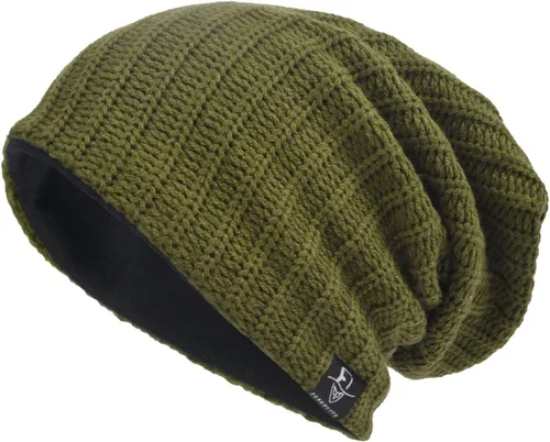 Vista 14 de VECRY Gorro de punto holgado para hombre, diseño de cráneo, largo y holgado, hip-hop, para invierno y verano, B305 B305-negro