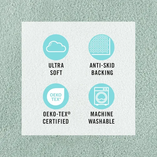 Vista 5 de MARTHA STEWART Drylon - Alfombra de baño de microfibra – 1 pieza, felpa ultrasuave, antideslizante, gruesa, alfombras de baño lavables, accesorios