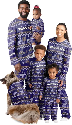 Vista 34 de FOCO NFL womens Nfl Team Ugly Pattern Matching Set Family Holiday Pajamas