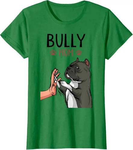 Vista 41 de American Bully Mom Cute Dog Mama Camiseta divertida para mujer, Blanco, S