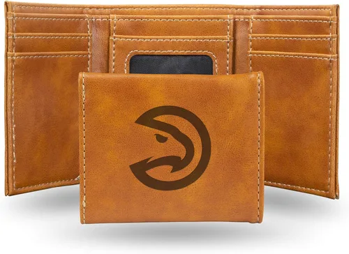 Vista 9 de NBA Rico Industries - Billetera triple grabada con láser y tres pliegues, accesorio para hombre