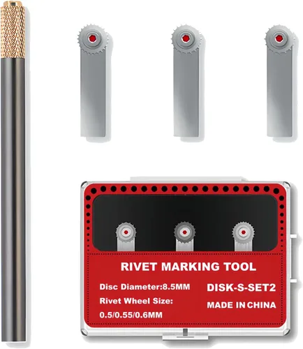 Vista 16 de Herramienta para hacer remaches modelo con mango para modelo, hobby, manualidades, accesorios de construcción (juego S1) 3 gears: 0.35/0.4/0.45mm