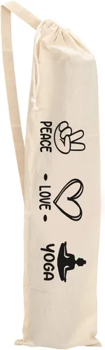 Vista 5 de Mayatra - Funda para esterilla de yoga orgánica grande, 100% algodón, ligera, lavable, con correa ajustable, unisex
