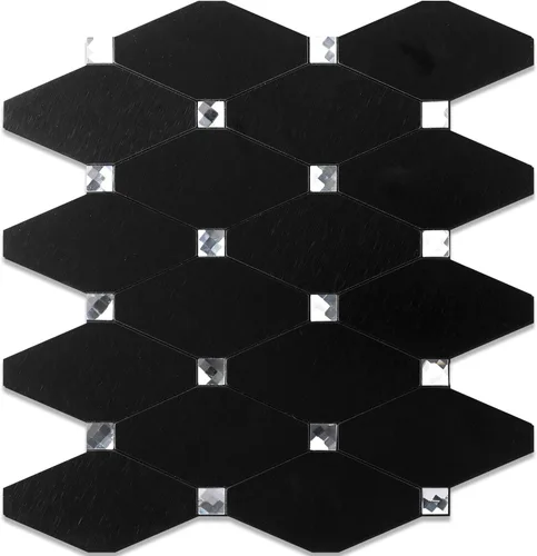 Vista 15 de STICKGOO 1 hoja de salpicaduras de pared para despegar y pegar, adhesivos de azulejos compuestos de aluminio Calacatta, salpicaduras autoadhesivas