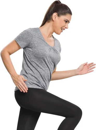 Vista 10 de MISS FORTUNE Active Wear Yoga Top Cool Dry Workout Shirt Ropa de ejercicio