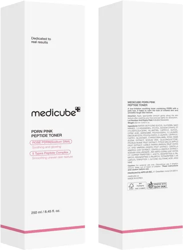Vista 8 de medicube PDRN Toner Rose PDRN Peptide Toner Tipo ligero y acuoso para estimular la piel, calmante y calmante, tono de piel desigual con rosa
