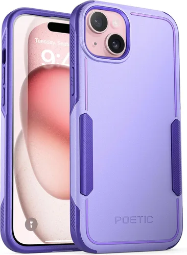 Vista 8 de Poetic Neon Series - Funda compatible con iPhone 15, doble capa, resistente, resistente, ligera, delgada, a prueba de golpes, protección contra Negro