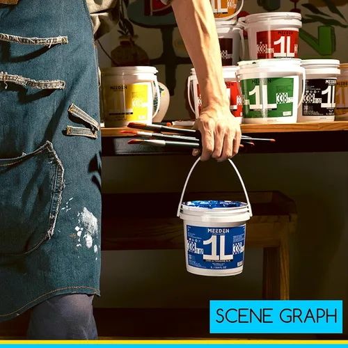 Vista 6 de MEEDEN Juego de pintura acrílica: 1L/33.8 oz x 12 colores pinturas acrílicas grandes a granel - Pinturas artísticas brillantes de cuerpo pesado
