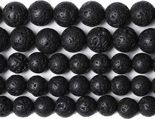 Vista 38 de 88 cuentas de piedra natural africana de piedra de sangre para hacer joyas y pulseras
