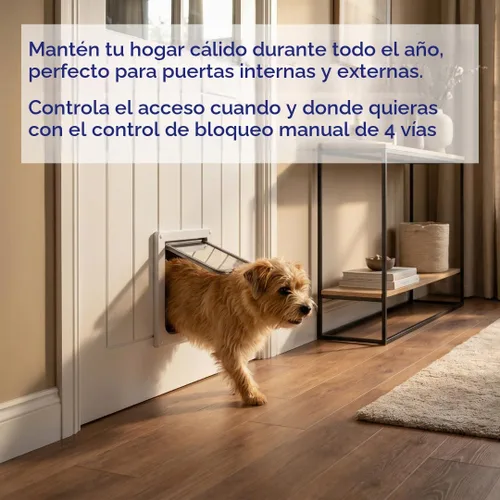 Vista 11 de Puerta grande para gato color blanco de Cat Mate.