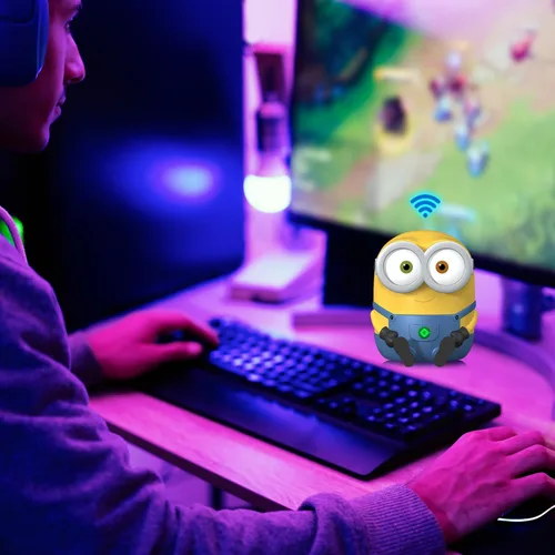 Vista 5 de Davolink Minions Series WiFi 6 / 6E Router de Gaming Extensor WiFi Dual y Tri-Band Gigabit Sistema de Malla de Internet Inalámbrico Streaming 8K