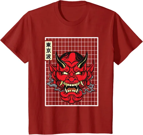 Vista 59 de Máscara japonesa de Demon Hannya Oni con máscara japonesa, Negro