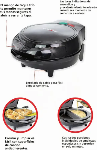 Vista 3 de EUROSTAR Máquina de tortillas, negro