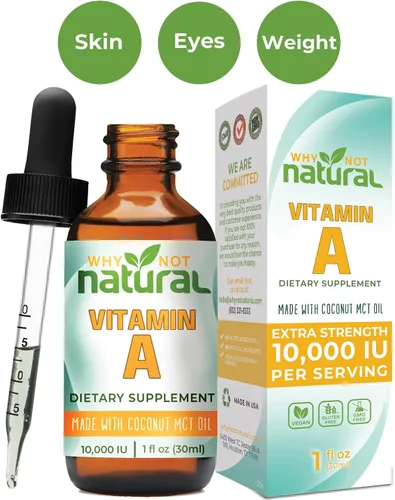 Vista 6 de Why Not Natural Gotas orgánicas de vitamina B12 y vitamina A líquida