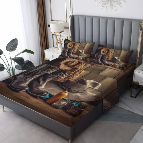 Vista 39 de Juego de sábanas tamaño individual: sábanas y fundas de almohada, sábanas y fundas de almohada, microfibra suave y bolsillo profundo y patrón sin