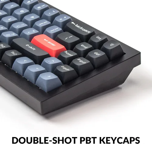 Vista 5 de Keychron Q7 Teclado mecánico personalizado con cable, 70% de diseño QMK/VIA macro programable con interruptor azul Gateron G Pro intercambiable