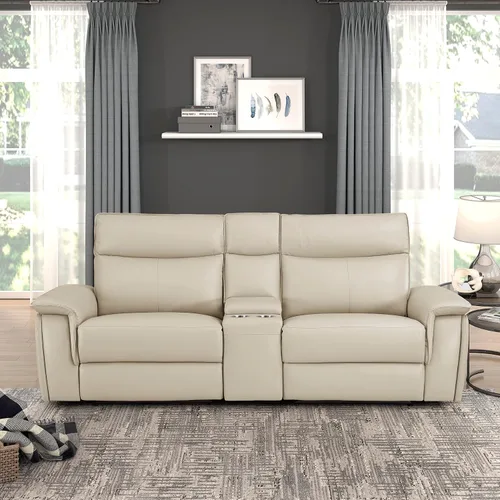 Vista 17 de Lexicon Raelynn Power - Sofá reclinable doble, color marrón oscuro