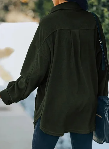 Vista 3 de Astylish Chaqueta casual de manga larga para mujer con bolsillos