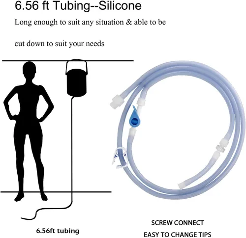 Vista 8 de TopQuaFocus Paquete de reemplazo de tubos de enema para limpieza de colon tubos largos de colon y puntas de enema flexibles Tubos de enema