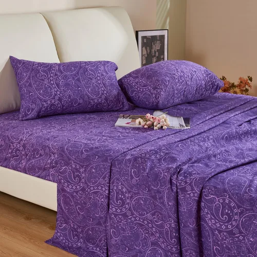 Vista 15 de KACEMOO Juego de sábanas Queen de 4 piezas con estampado floral beige, juego de sábanas bohemias de microfibra con bolsillo profundo, lujosas Beige