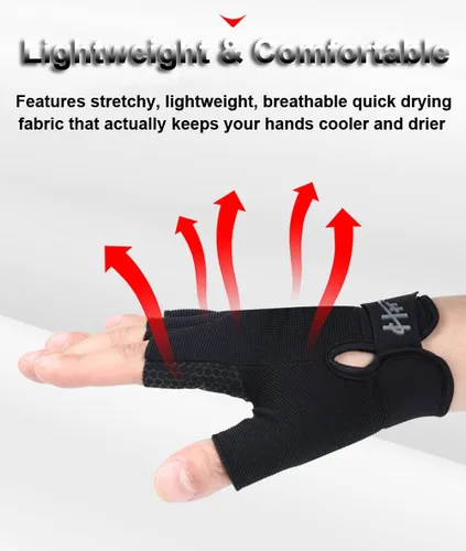 Vista 4 de SUJAYU Guantes sin dedos, guantes multiusos para agua y deportes para pesca, vela, remo, kayak y más, para hombres y mujeres