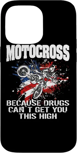 Vista 21 de Motocross Dirtbike MX Motorcycle Us Flag Case para iPhone 17