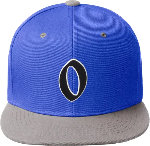 Vista 1445 de Daxton Gorra clásica con visera de billete plano con letras del alfabeto inglés antiguo de la A a la Z